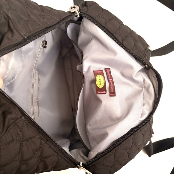 Mosey | Women’s Black Quilted Convertible Adjustable Shoulder Bag Backpack - Picture 8 of 9